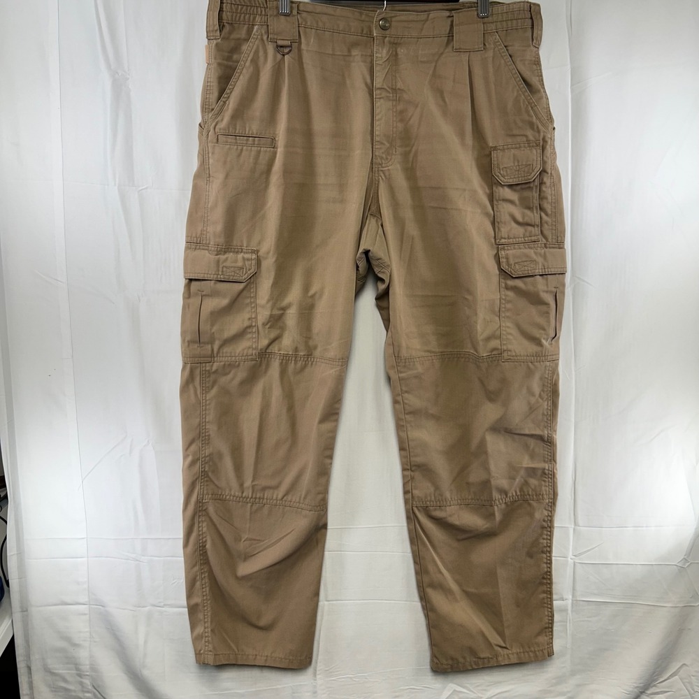 5.11 Tactical Cargo Pants Mens 40x32 Khaki Ripstop Utility Trousers 74273
